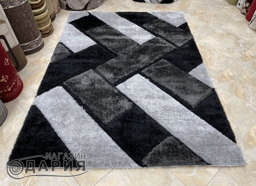 Тъкан килим 3D SHAGGY GRANDE 720 black